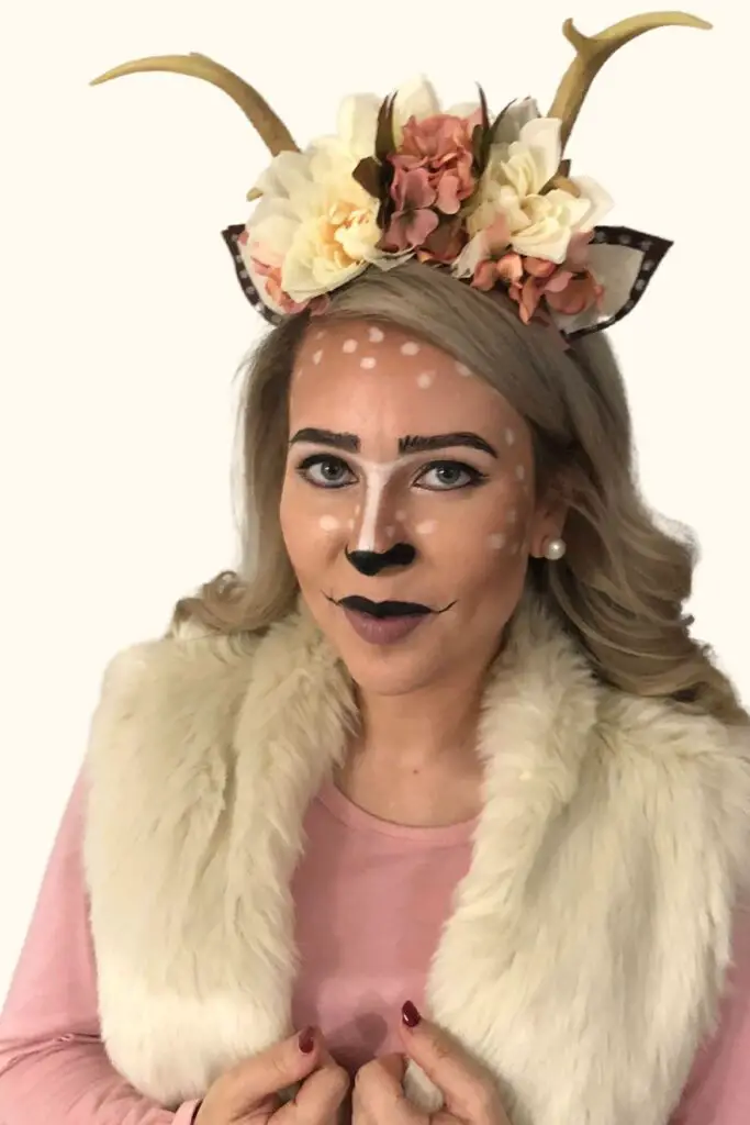 Deer Makeup for Halloween (DIY Antler Tutorial Included!)